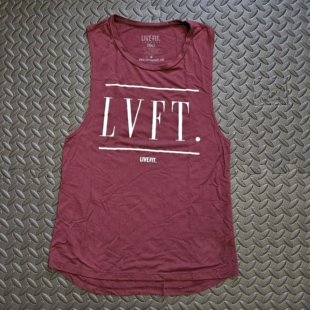 Tank - Maroon - Ladies - Live Fit Apparel